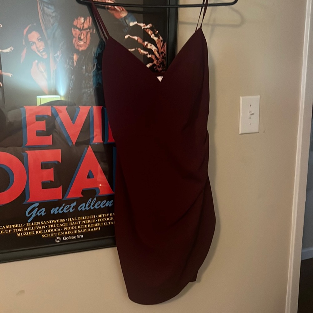 Burgundy cocktail dress. Worn once for New Years 2 years ago.